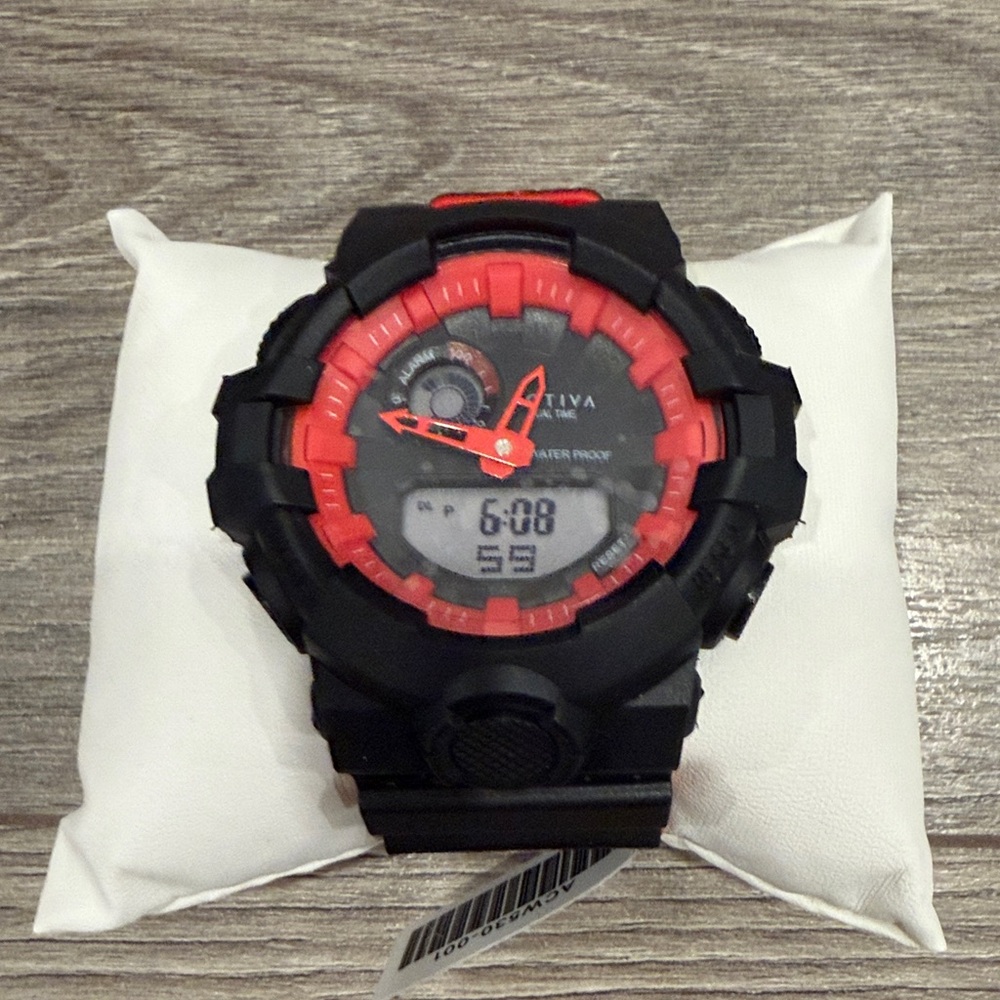 Activa X Invicta Digital Unisex Watch - 56mm, Red, Black (ACW530-001)